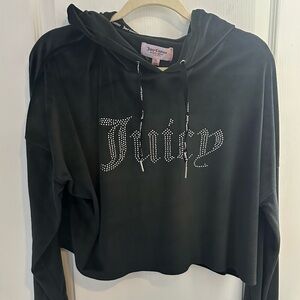 Juicy Couture Black Cropped Hoodie